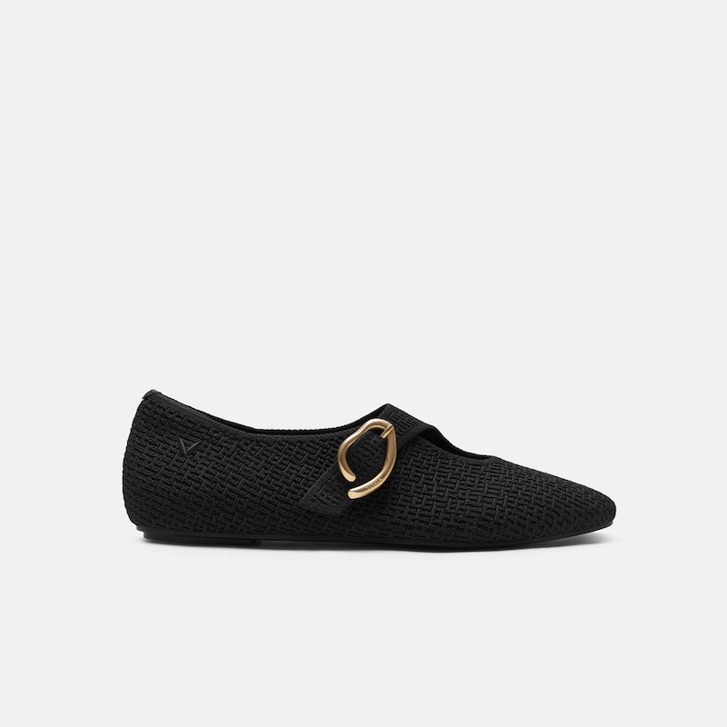 Mini Square-Toe Mary-Jane Flats (Jovin), Black, EU38.5 | VIVAIA
