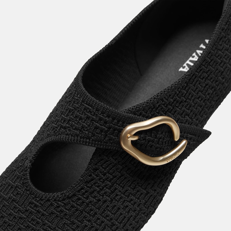 Mini Square-Toe Mary-Jane Flats (Jovin), Black, EU38.5 | VIVAIA