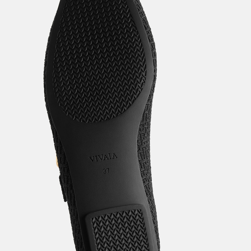 Mini Square-Toe Mary-Jane Flats (Jovin), Black, EU38.5 | VIVAIA