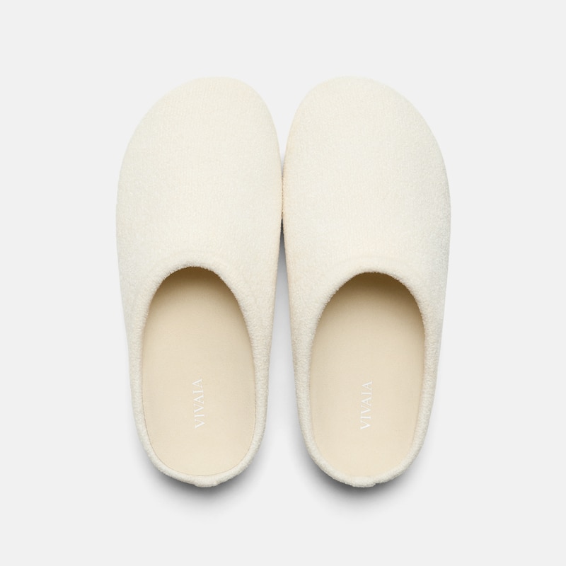 Round-Toe Clog Mules (Buna), Cream Velvet, EU35 | VIVAIA