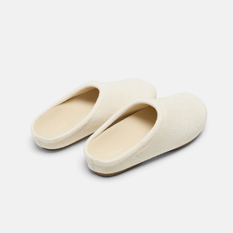 Round-Toe Clog Mules (Buna), Cream Velvet, EU35 | VIVAIA