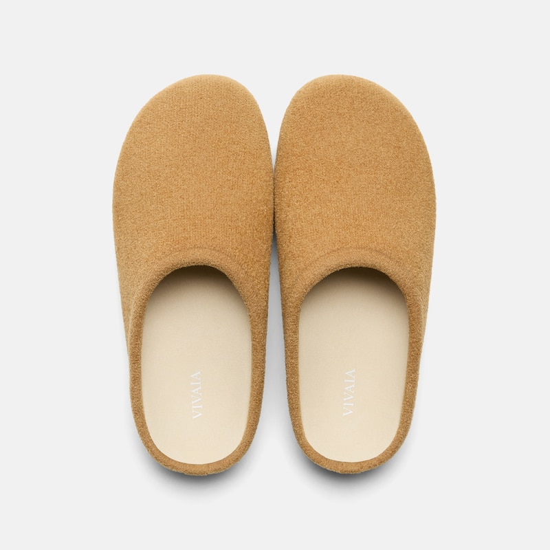 Round-Toe Clog Mules (Buna), Dark Ginger Yellow Velvet, EU38 | VIVAIA