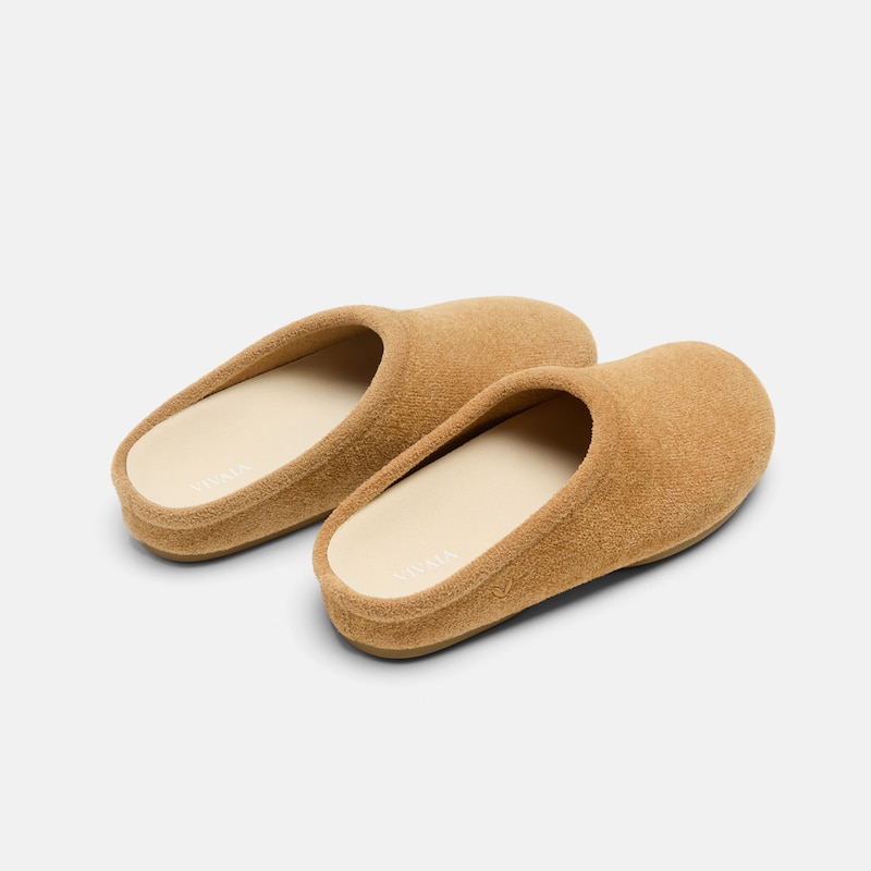 Round-Toe Clog Mules (Buna), Dark Ginger Yellow Velvet, EU38 | VIVAIA