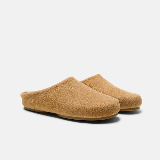 Round-Toe Clog Mules (Buna) - Dark Ginger Yellow Velvet