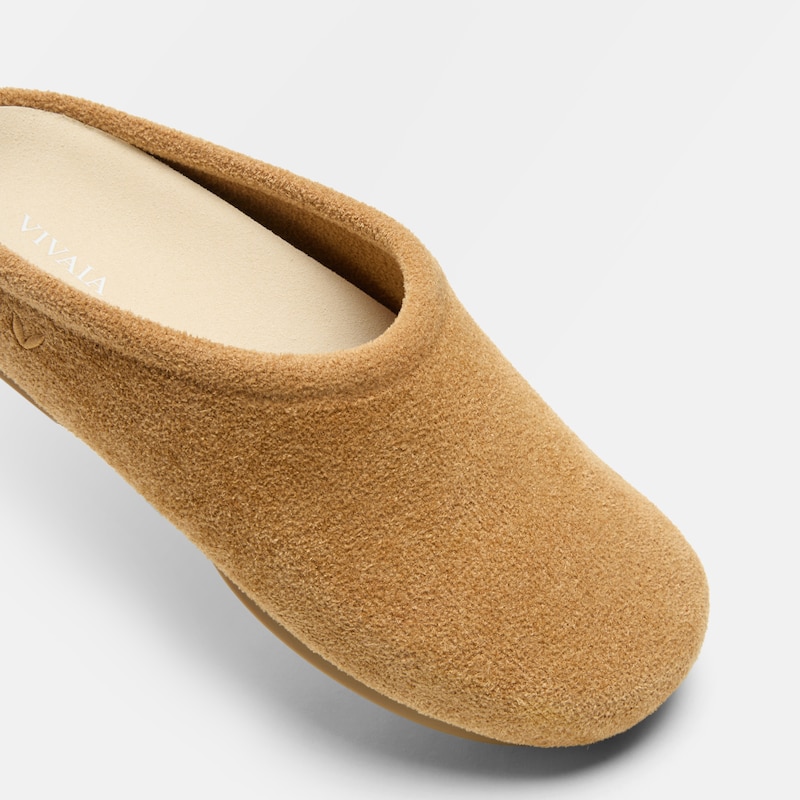 Round-Toe Clog Mules (Buna), Dark Ginger Yellow Velvet, EU38 | VIVAIA