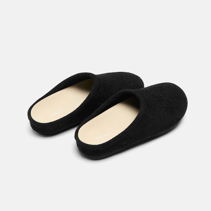 Round-Toe Clog Mules (Buna), Black Velvet, EU38 | VIVAIA