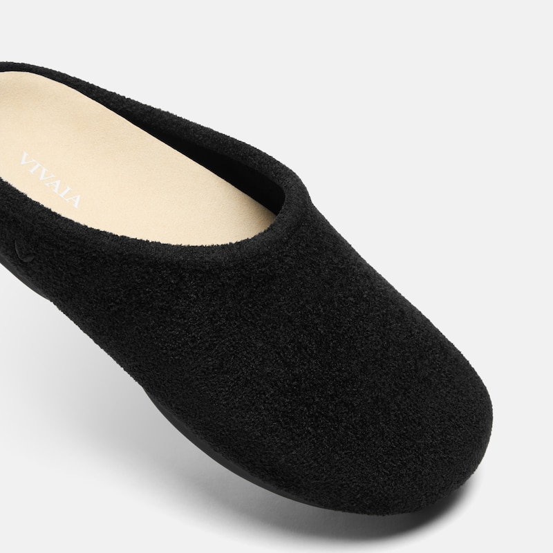 Round-Toe Clog Mules (Buna), Black Velvet, EU38 | VIVAIA