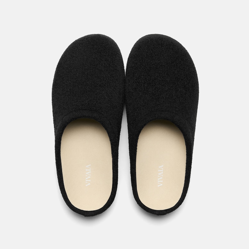 Round-Toe Clog Mules (Buna), Black Velvet, EU38 | VIVAIA
