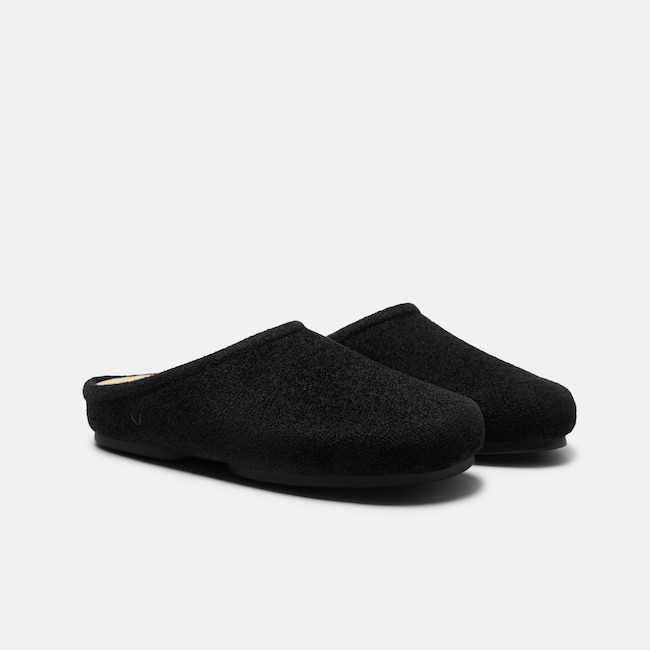 Round-Toe Clog Mules (Buna) - Black Velvet