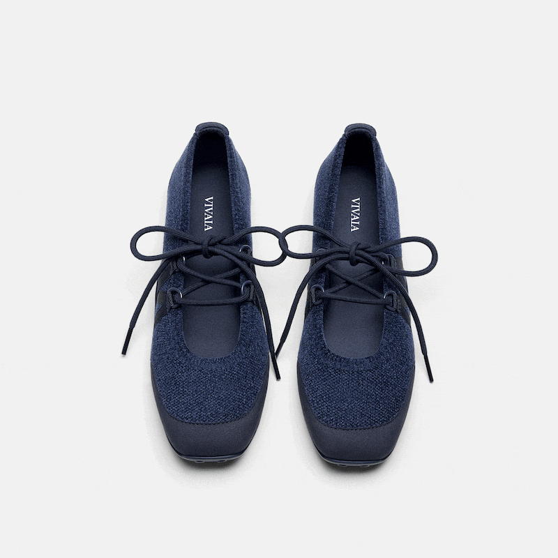 Square-Toe Hybrid Mary Janes (Cecily), Navy, EU40 | VIVAIA