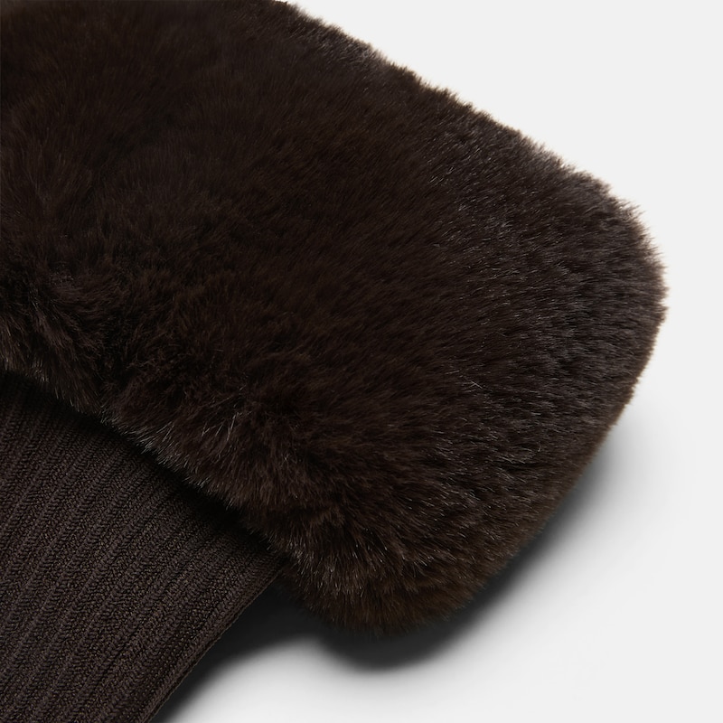 Plush Leg Warmers (Mackie), Dark Chocolate, one-size | VIVAIA