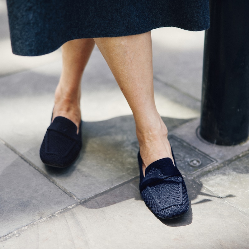 Square-Toe Icon Loafers (Silvie), Navy, EU35 | VIVAIA