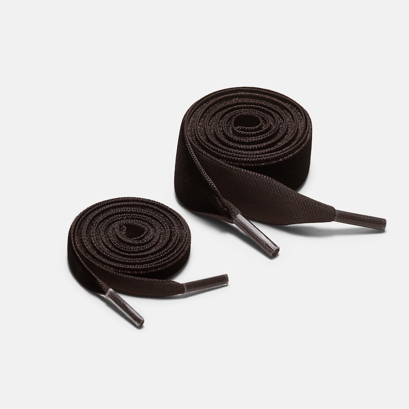 Nylon Shoelace Set (Romie), Dark Chocolate, one-size | VIVAIA
