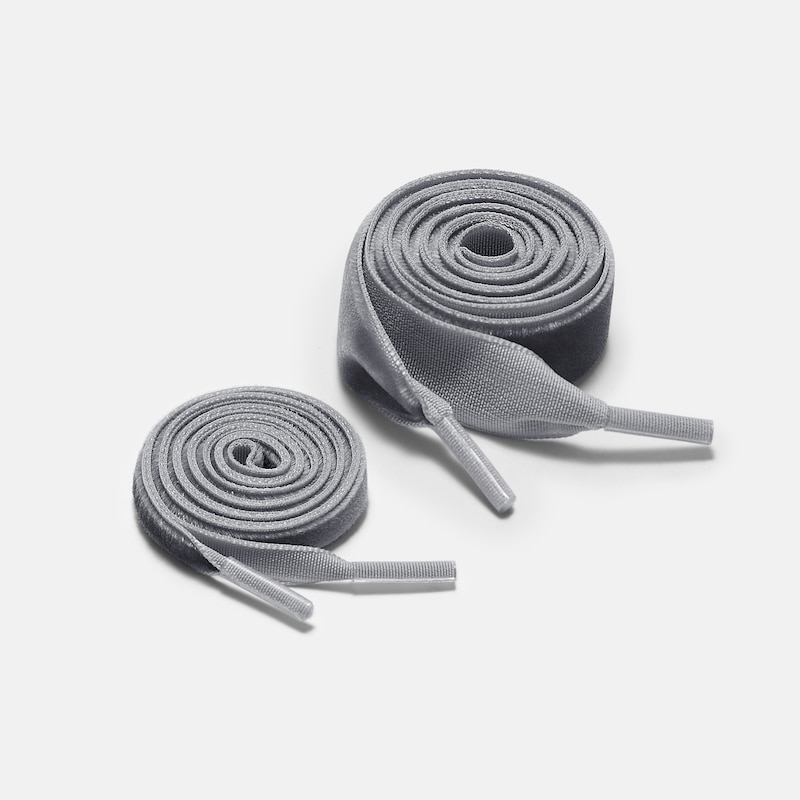Nylon Shoelace Set (Romie), Light Grey, one-size | VIVAIA