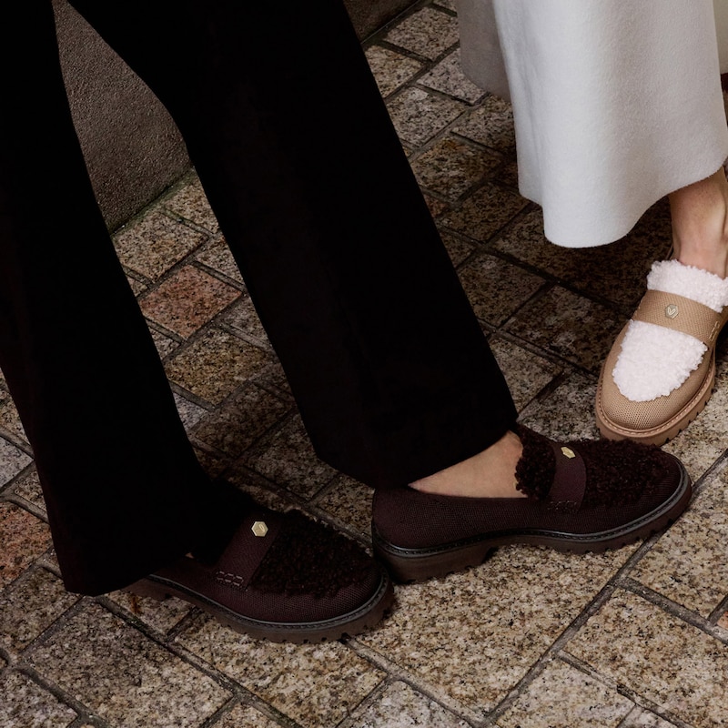 Round-Toe Chunky Heel Loafers (Franata), Dark Chocolate, EU38 | VIVAIA