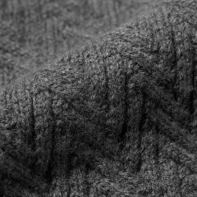 Textured Knit Leg Warmers (Peonie), Rich Grey, one-size | VIVAIA