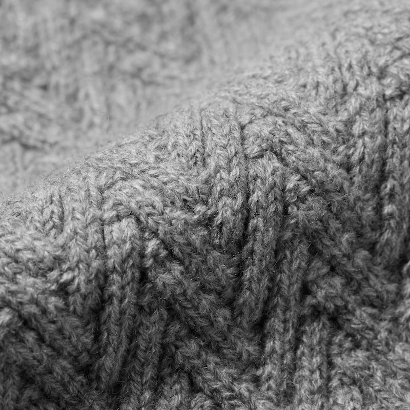 Textured Knit Leg Warmers (Peonie), Light grey, one-size | VIVAIA