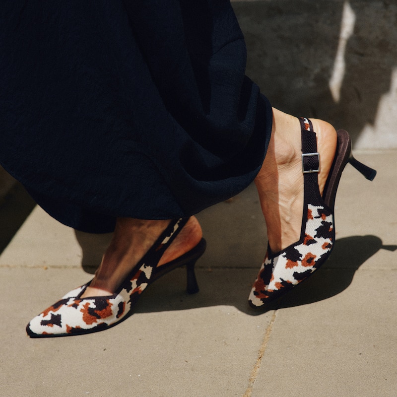 Pointed-Toe Slingback Heels (Addison), Wildweave, EU43 | VIVAIA