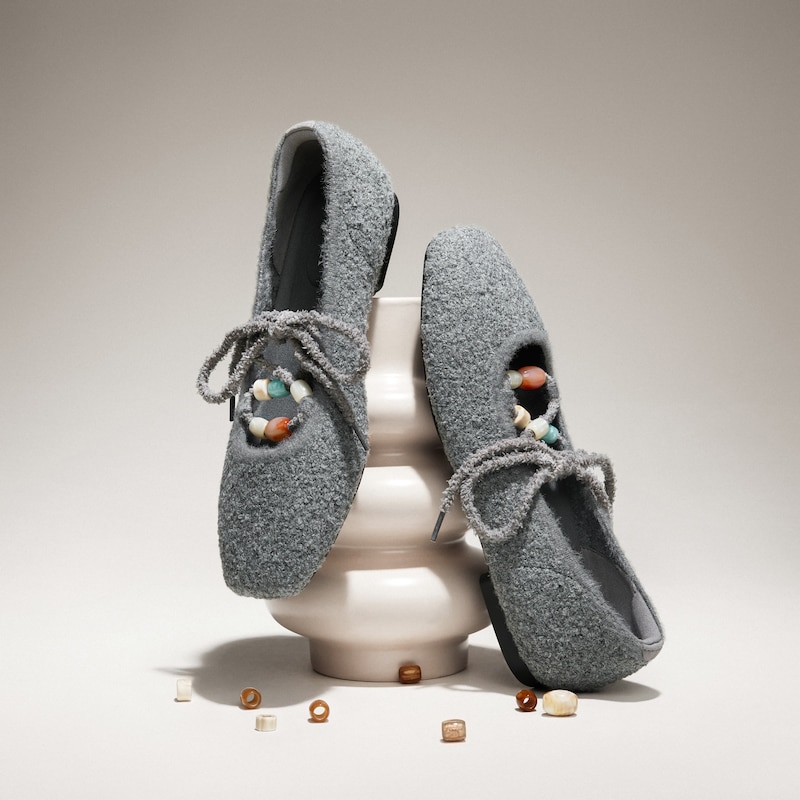 Square-Toe Lace-Up Mary Janes (Miley), Rich Grey, EU39 | VIVAIA