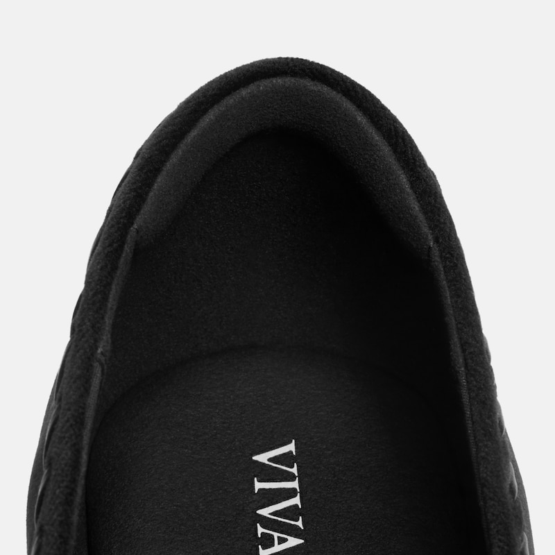 Velvet Whipstitched Ballet Flats (Alasia), Black, EU35 | VIVAIA