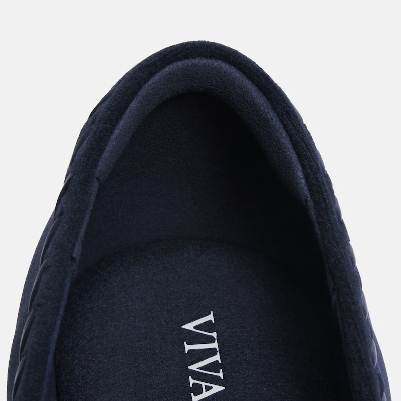 Velvet Whipstitched Ballet Flats (Alasia), Navy, EU38 | VIVAIA