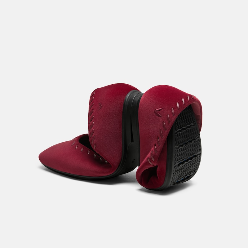 Velvet Whipstitched Flats (Mirit), Cabernet, EU37 | VIVAIA