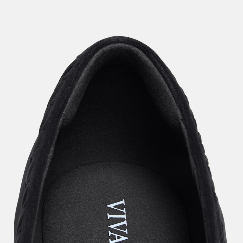 Velvet Whipstitched Flats (Mirit), Black, EU35 | VIVAIA