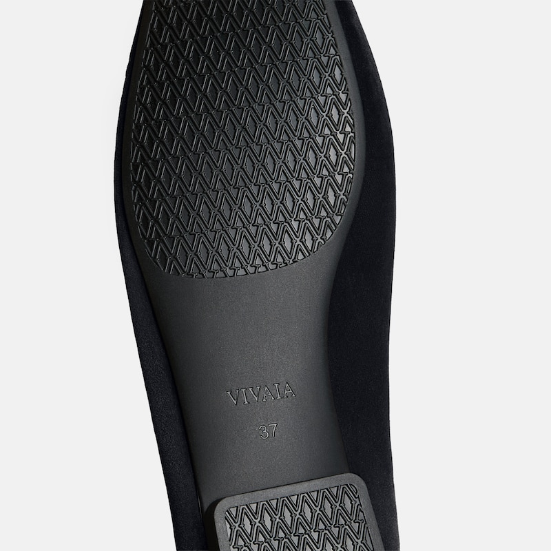 Velvet Whipstitched Loafers (Siena), Black, EU40.5 | VIVAIA