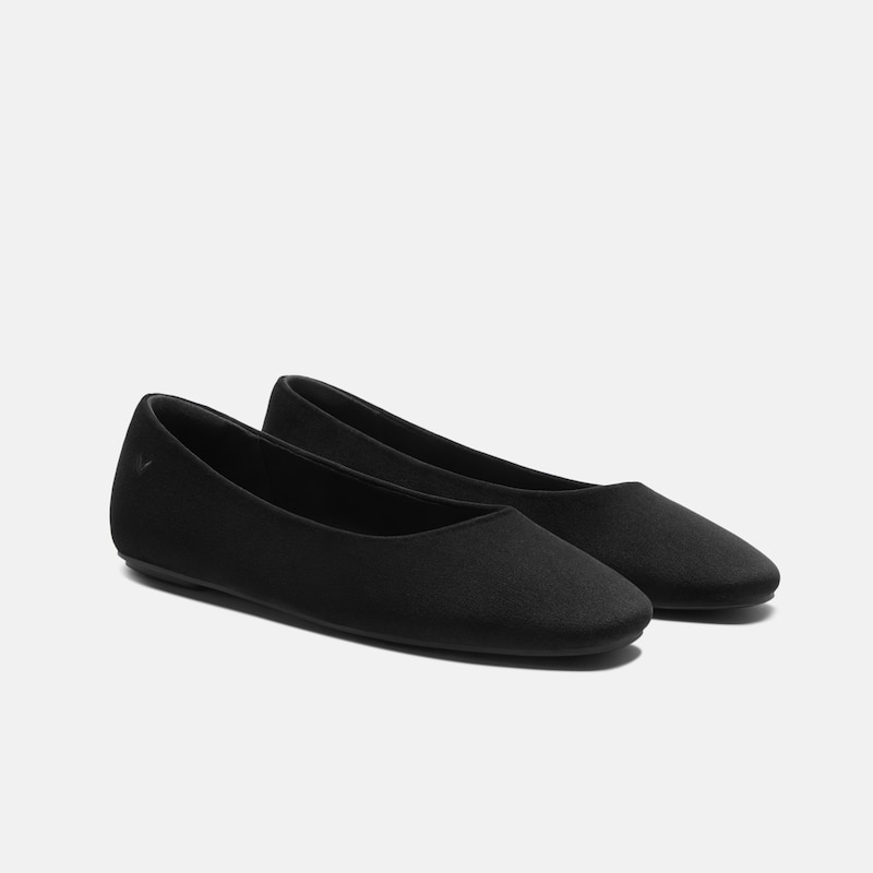 Mini Square-Toe Velvet Flats (Jazura), Black, EU40.5 | VIVAIA