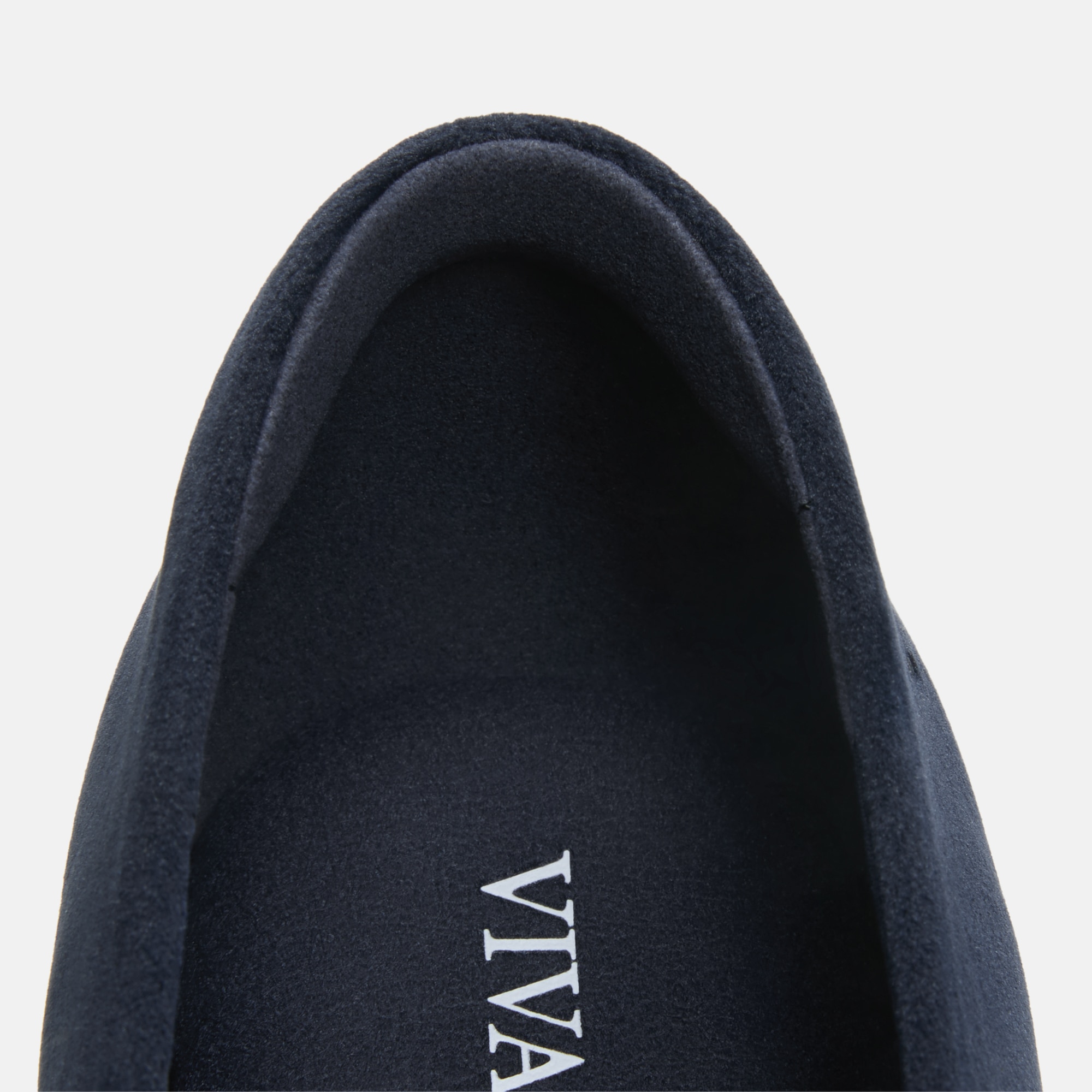 Mini Square-Toe Velvet Flats (Jazura), Navy, EU35 | VIVAIA