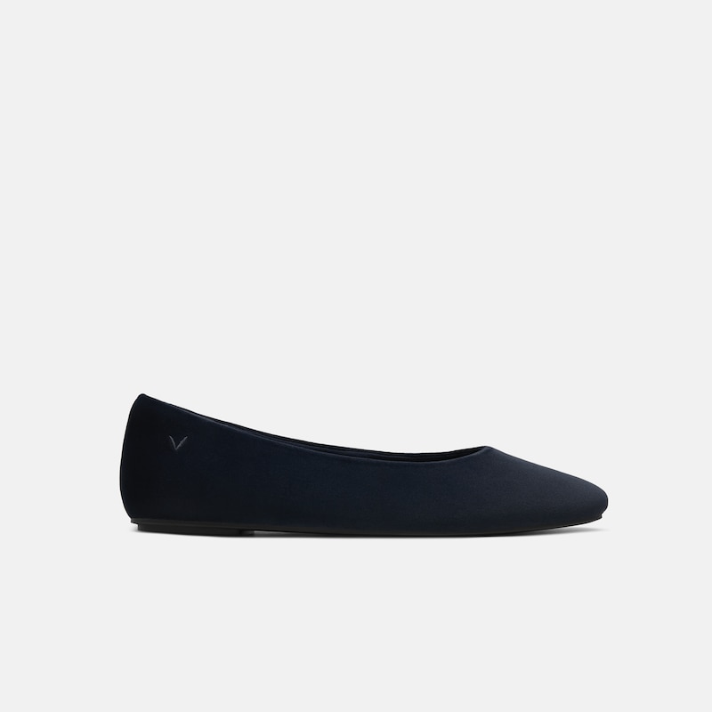 Mini Square-Toe Velvet Flats (Jazura), Navy, EU40 | VIVAIA