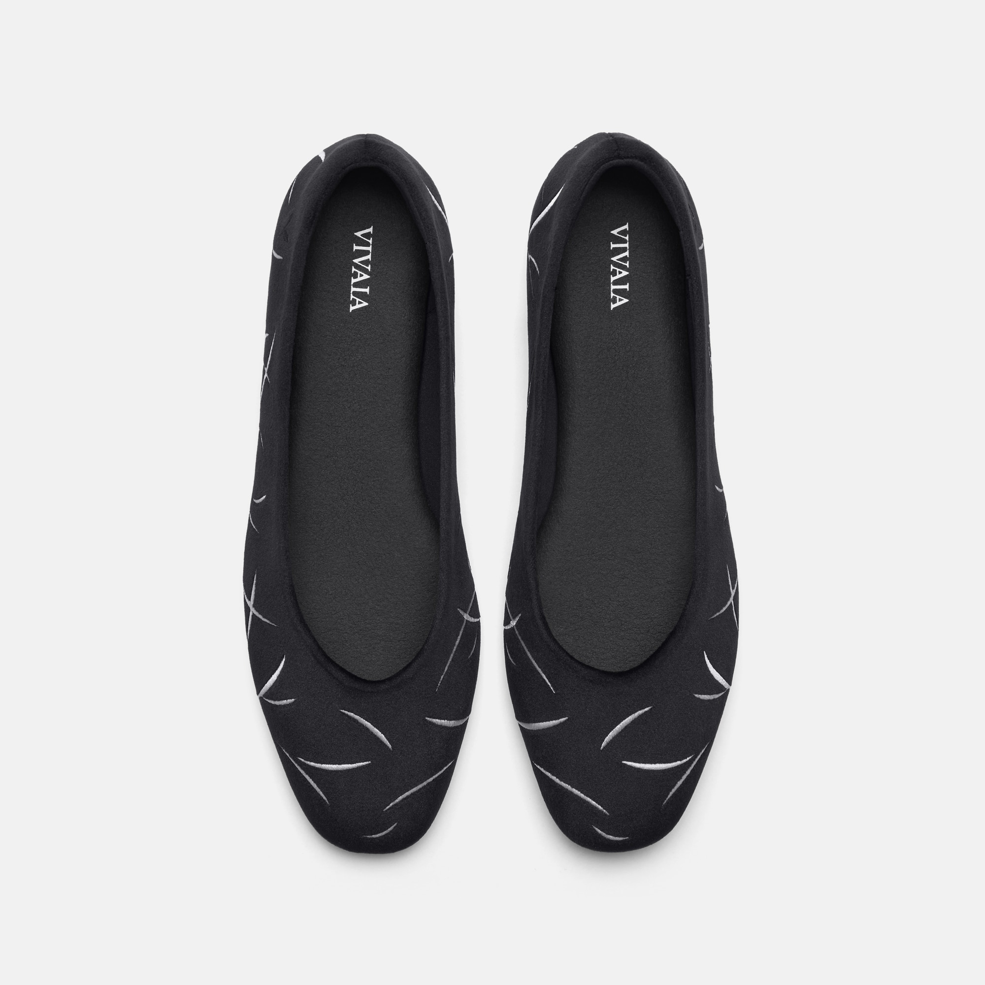 Limited Edition | Mini Square-Toe Velvet Flats (Jazura), Black