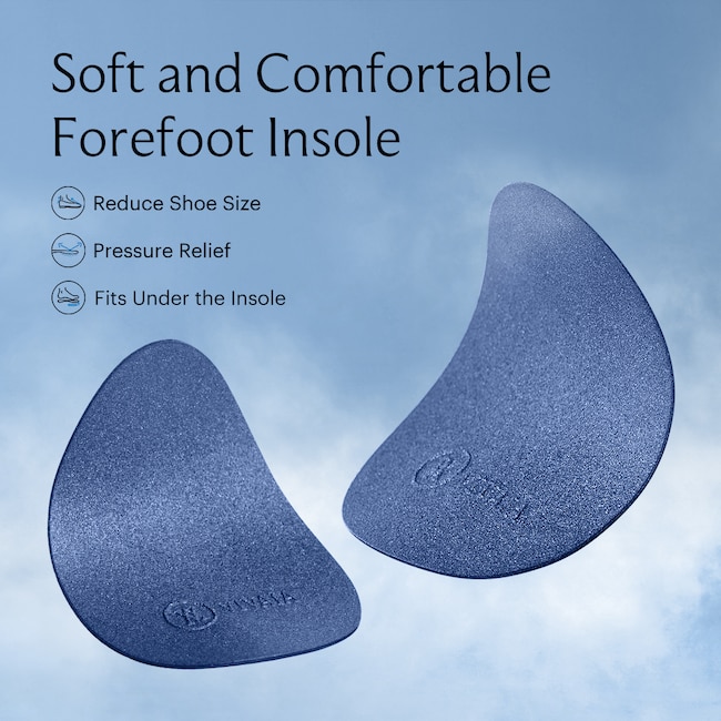 Soft and Comfortable Forefoot Insole - 0.14 inches - Blue