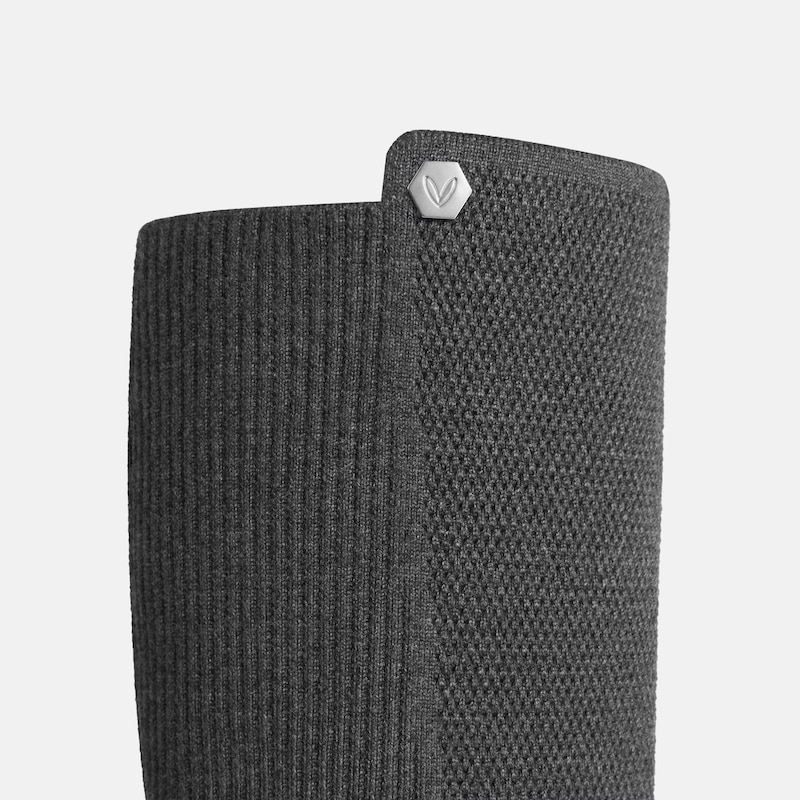 Round-Toe Stretchy Wool Knee-High Boots (Filipa), Rich Grey, EU39 | VIVAIA