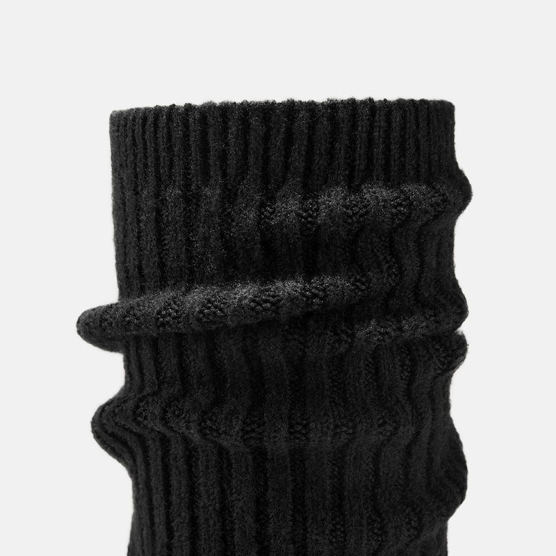 Round-Toe Knee-High Wool Wedge Boots (Eduarda), Black, EU39 | VIVAIA