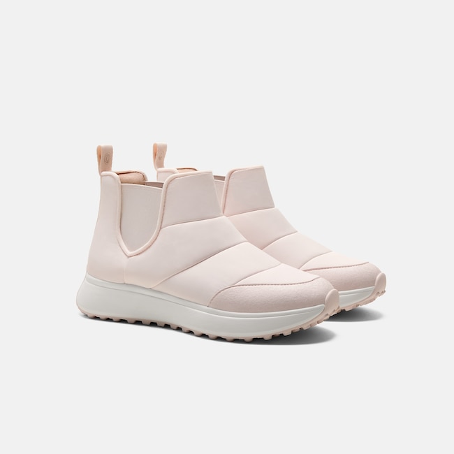 Round-Toe Slip-On Sneaker Boots (Lupi) - Snow Pink