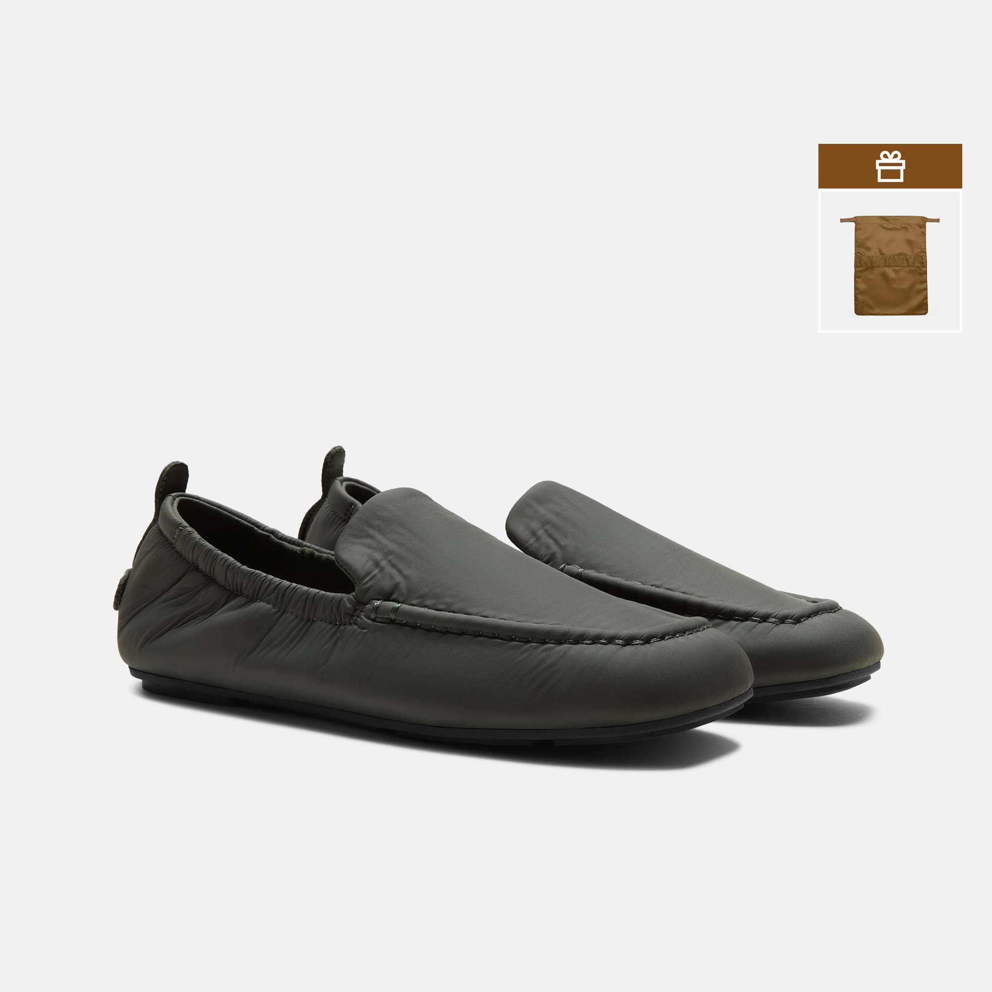 Nylon Travel Loafers (Avoir) - Seaweed