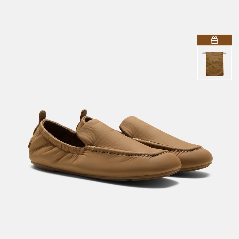 Nylon Travel Loafers (Avoir), Dark Chestnut, EU40 | VIVAIA