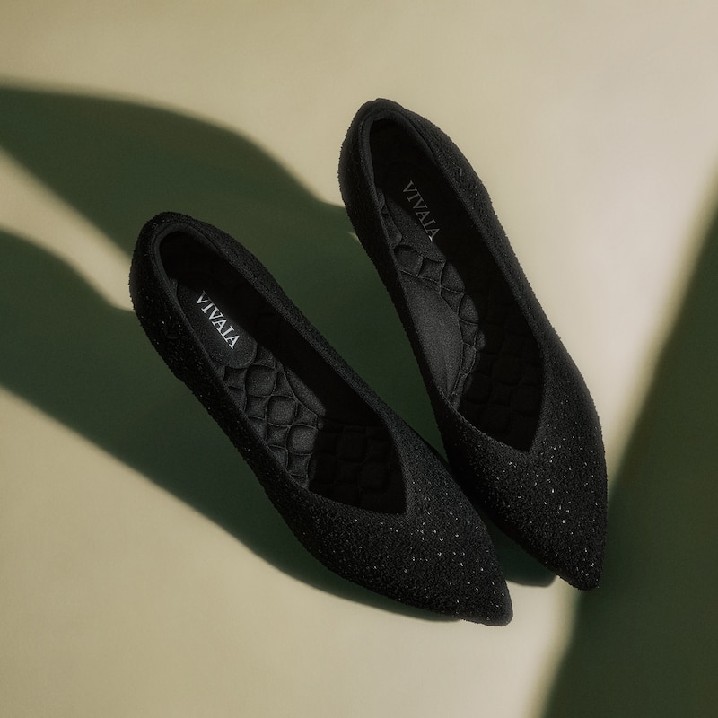 Pointed-Toe Mid Heels (Anna), SILVER BLACK, EU40 | VIVAIA