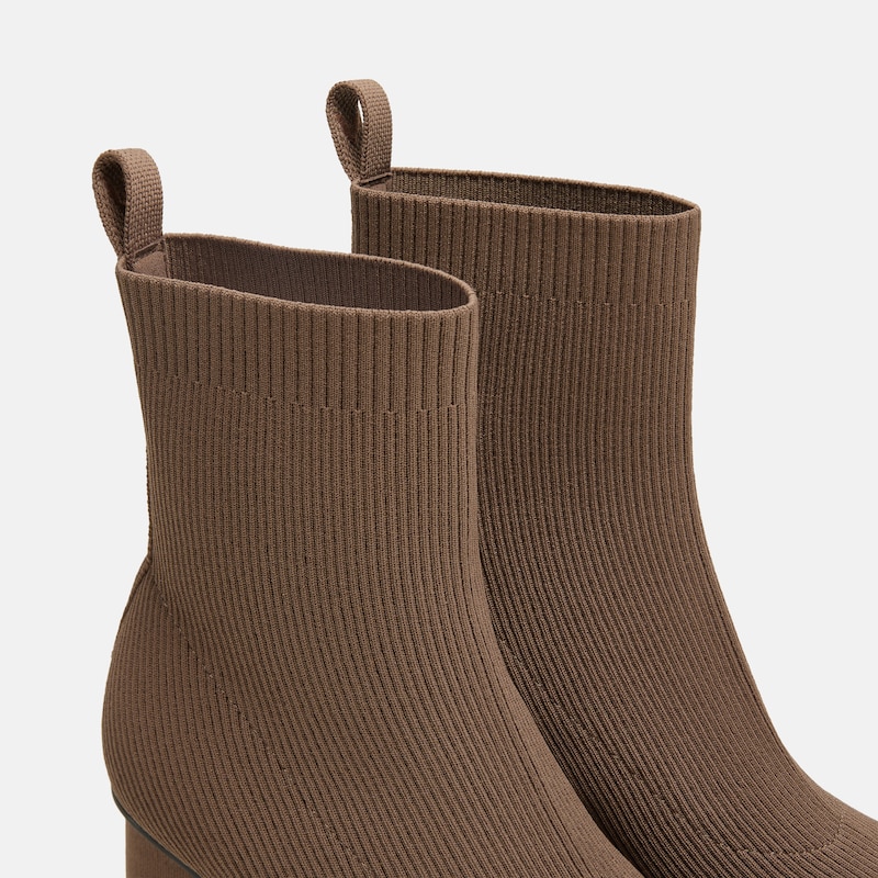 Square-Toe Block-Heel Boots (Lerna), Espresso, EU37.5 | VIVAIA