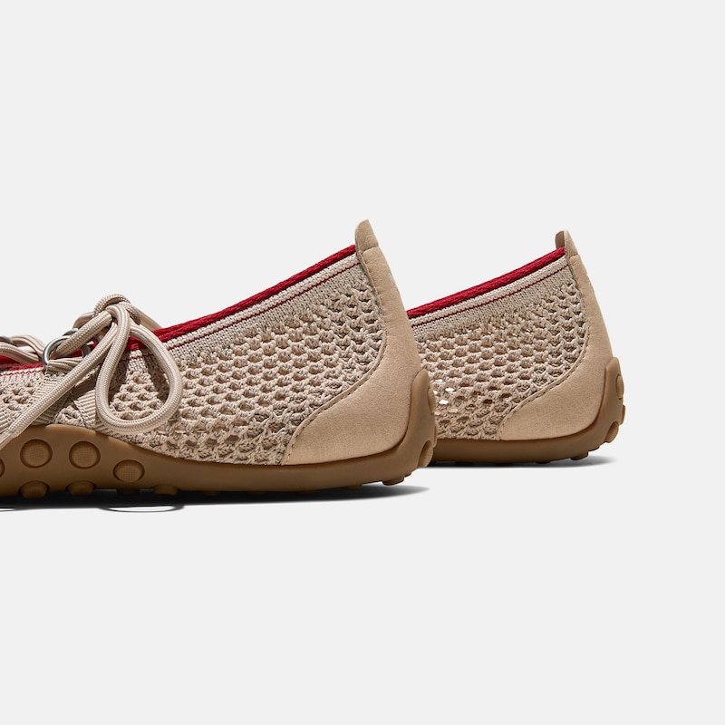 Square-Toe Hybrid Mesh Mary Janes (Cecily), ALMOND MESH, EU35 | VIVAIA