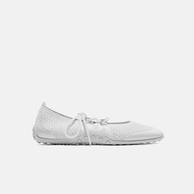 Square-Toe Hybrid Mesh Mary Janes (Cecily), WHITE MESH, EU38.5 | VIVAIA