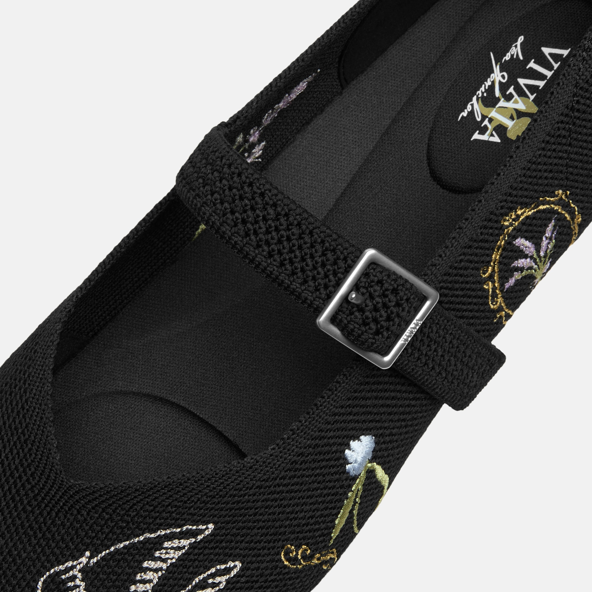 Healing Garden | Square-Toe Mary Janes (Margot Mary Jane), BLACK