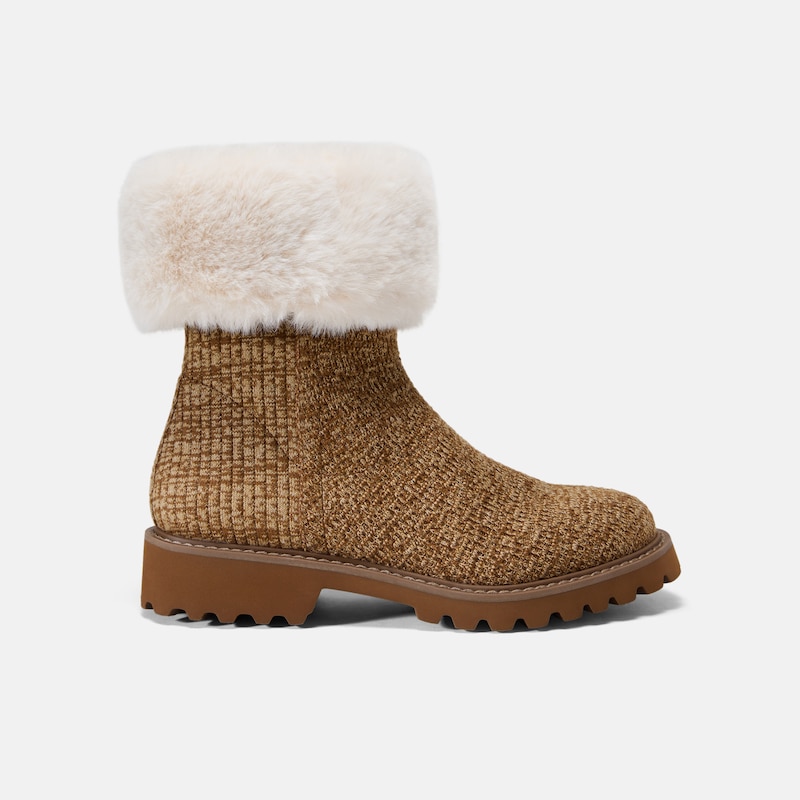2-in-1 Detachable Wool Ankle Boots, Multi Tan, EU38 | VIVAIA
