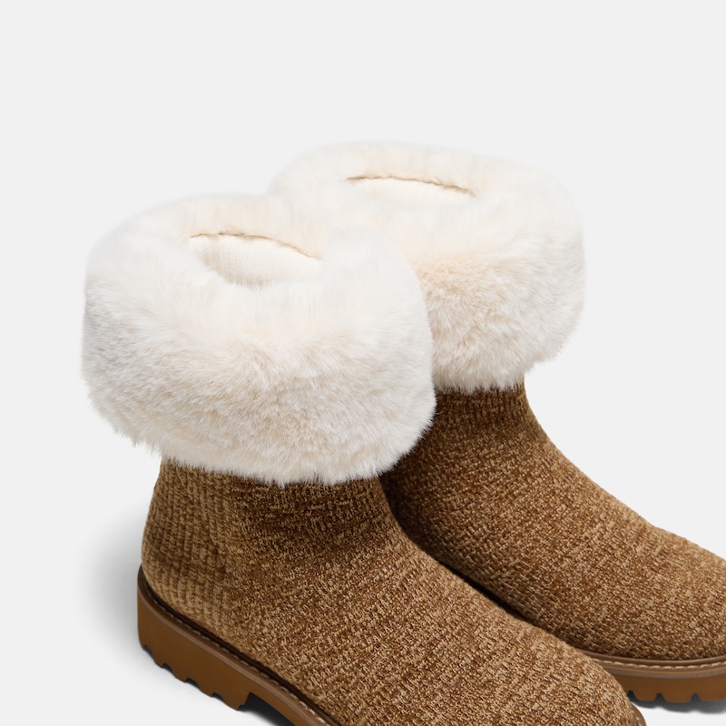 2-in-1 Detachable Wool Ankle Boots, Multi Tan, EU38 | VIVAIA