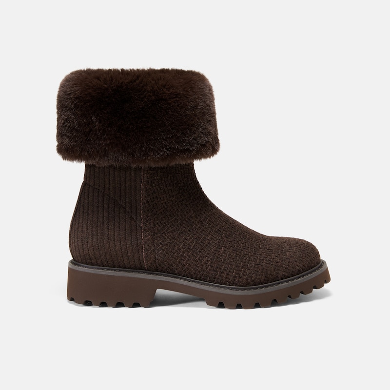 2-in-1 Detachable Wool Ankle Boots, Cocoa Brown, EU38.5 | VIVAIA