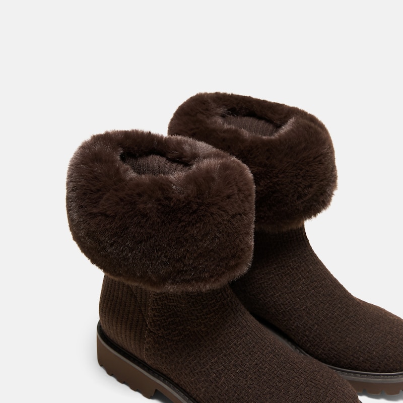 2-in-1 Detachable Wool Ankle Boots, Cocoa Brown, EU38.5 | VIVAIA