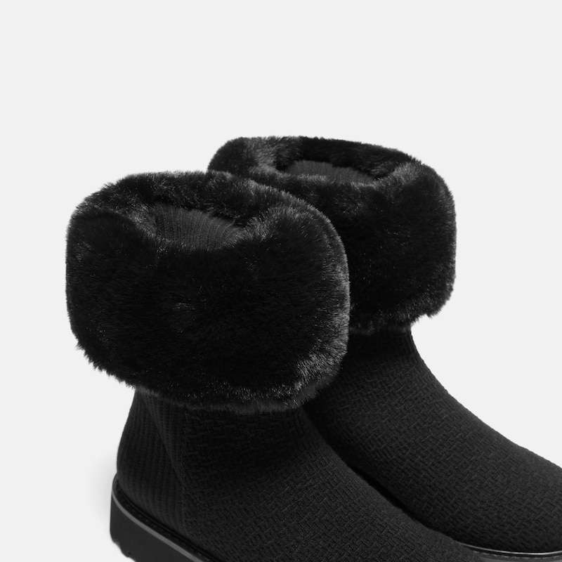 2-in-1 Detachable Wool Ankle Boots, Black, EU39 | VIVAIA