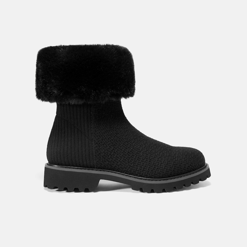 2-in-1 Detachable Wool Ankle Boots, Black, EU39 | VIVAIA