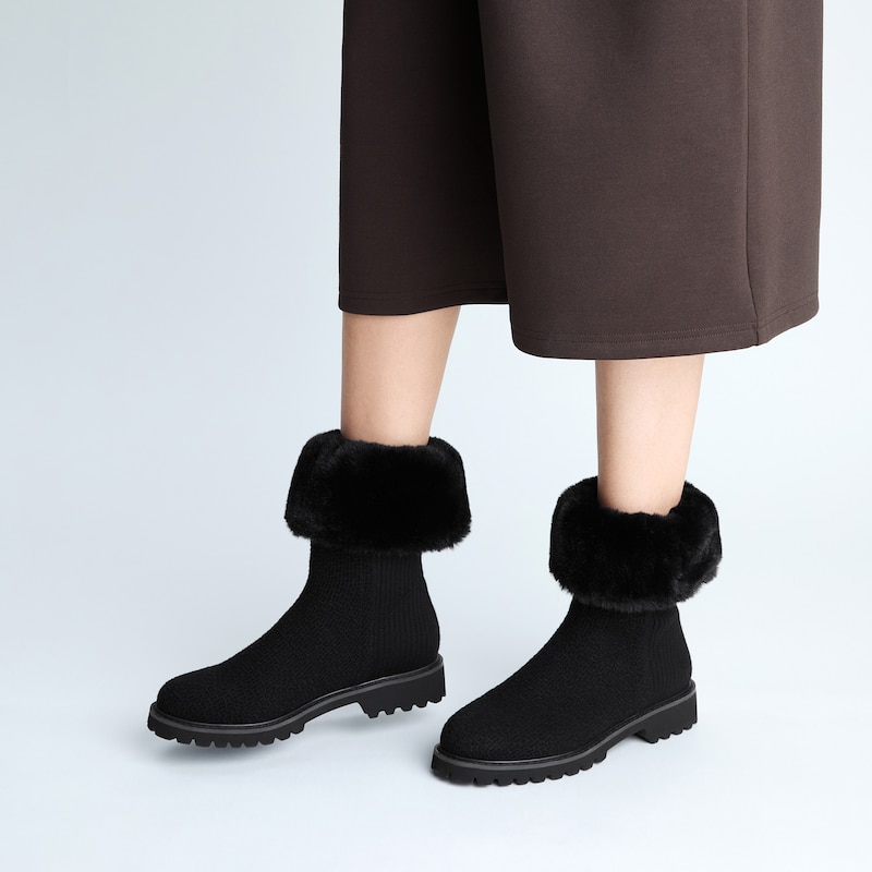 2-in-1 Detachable Wool Ankle Boots, Black, EU39 | VIVAIA